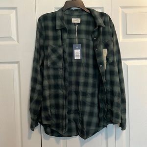 Universal thread green plaid shirt